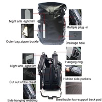 Waterproof Diving Fins Bag Scuba Swimming Backpack - Black thumbnail