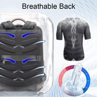 Multifunctional Anti-theft Laptop Business Backpack with Usb Charging Hole Black thumbnail
