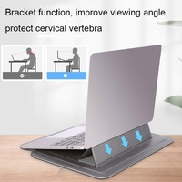 13-inch Multifunctional Laptop Stand Bag - Black - Gray thumbnail
