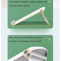 Foldable Laptop Cooling Stand - Height Adjustable - White thumbnail