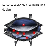 Black Waterproof Laptop Handbag - Multifunctional Business Wearable thumbnail