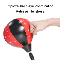 Desktop Boxing Speed Ball With Reaction Target - Red / Black thumbnail