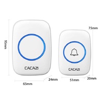 Wireless Waterproof Smart Doorbell - 2 Battery Options - White thumbnail