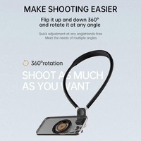Versatile Magnetic Neck Holder for Phones and Action Cameras - Black thumbnail