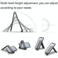 Portable Aluminum Notebook Stand - Compact Cooling Bracket - Grey thumbnail