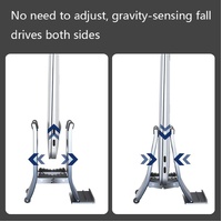 Grey H-type Alloy Laptop Storage Rack - Automatic Gravity thumbnail