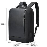 Large Capacity Cowhide Laptop Backpack with Usb & Type-c Port thumbnail
