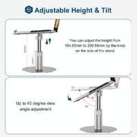 Silver 360 Degree Rotating Aluminum Laptop Stand thumbnail