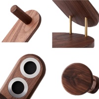 Black Walnut Hair Dryer Storage Bracket - Solid Wood thumbnail