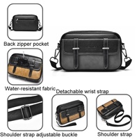 Waterproof Shoulder Crossbody Bag For Men Wear Resistant Design - Black thumbnail
