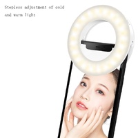 Selfie Ring Light for Mobile Phones - Beauty Enhancer - White thumbnail