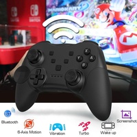 Wireless Bluetooth Game Console Handle for Nintendo Switch with Vibrating Gyroscope - Black thumbnail