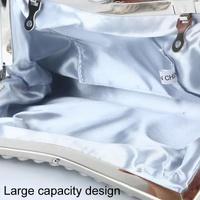 Rhinestone Evening Clutch for Ladies - Beaded Banquet Bag - Black thumbnail