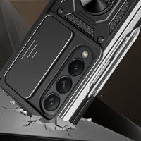 Samsung Galaxy z Fold 4 Tpu Pc Case with Sliding Camera Cover - Silver thumbnail