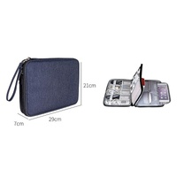Waterproof Multi-function Storage Bag for Digital Accessories - l - Navy Blue thumbnail
