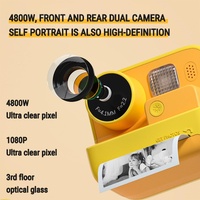 2-inch Dual Lens Instant Print Camera for Children - 4800w Pixel - Without Memory Card Pink thumbnail