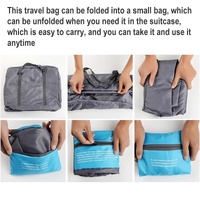 Foldable Nylon Travel Bag for Women and Men - Large Capacity - Green thumbnail