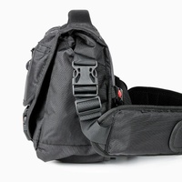 Waterproof Nylon Cycling Shoulder Bag Large Capacity Black thumbnail