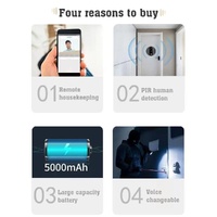 1080P Wifi Smart Cat Eye Video Doorbell With 4.3 Colour Screen And Hidden Graffiti Design - Black thumbnail