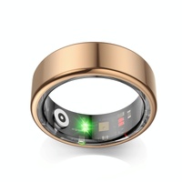 Smart Ring With Heart Rate Blood Oxygen Sleep Monitoring & Sports Modes - Size 8 - Black thumbnail