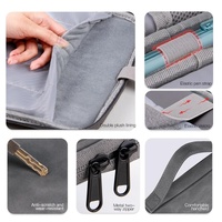 Grey Sheepskin Leather Bag for 12.9-13 Inch Laptops - Portable and Stylish thumbnail