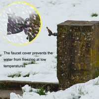 Outdoor Faucet Frost Cover - Oxford Cloth Rope Model Black thumbnail