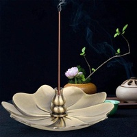 Vintage Sandalwood Incense Burner - Creative Alloy Holder for Bedroom - Bronze thumbnail