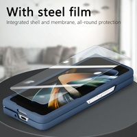 Vintage Leather Fold Case for Samsung Galaxy z Fold 4 - Pink thumbnail