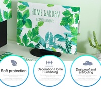 Universal 3-in-1 Desktop Pc Dust Cover - Fits 23-24 Inch Screens - Flamingo thumbnail