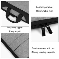 Waterproof Oxford Cloth Laptop Bag - 14 / 15 / 15.6 Inches Full Open - Black thumbnail
