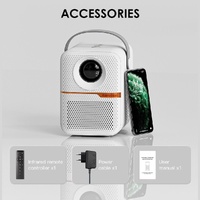 Portable Wifi Projector With Android 10 Os And Hd Display - White thumbnail