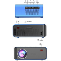 Portable Home Theater Lcd Projector - 1200 Lumens 1024X600 Same Screen Blue thumbnail
