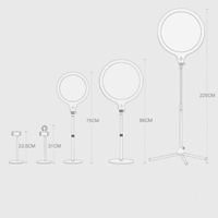 Large Desktop Beauty Fill Light Bracket for Live Broadcast and Photography - 14.2 Inch / 36cm - Black thumbnail