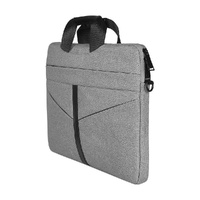 Stylish Zipper Laptop Bag with Shoulder Strap - Durable & Breathable - Black thumbnail