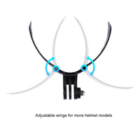 Foldable Action Camera Helmet Mount Kit with j Hook and Phone Clamp thumbnail