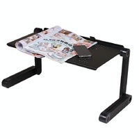 Adjustable Foldable Laptop Stand - Portable Aluminium Alloy - 360 Degree Rotation thumbnail
