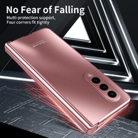 Foldable Electroplated 5g Case for Samsung Galaxy z Fold 4 - Rose Gold thumbnail