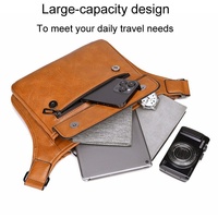 Large Capacity Crossbody Bag For Men D808 Single Shoulder Bag - Dark Brown thumbnail