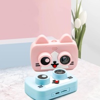 2.0 Hd Screen Wifi Children's Digital Camera with 12mp Cartoon Design and Fun Photography - 2 Screen Wifi Cartoon Design Fun Photography - Sky Blue thumbnail