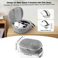 Protective Vr Storage Bag for Apple Vision Pro / Meta Quest 3 Glasses - Grey thumbnail