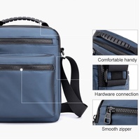 Men Oxford Cloth Crossbody Chest Bag Sporty And Versatile - Black thumbnail