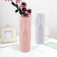 3-piece Plastic Vase Set for Dry and Wet Flower Arrangements and Floral Decor - Gray thumbnail