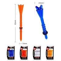 30 Adjustable Golf Tees with 83mm Height Limit - Set of 30 - Orange thumbnail