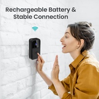 Wireless Smart Video Doorbell - 90 Degree Wide Angle - White thumbnail