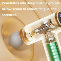 Silent Fascia Gun For Muscle Relaxation - High Frequency Vibration Massager - Khaki thumbnail