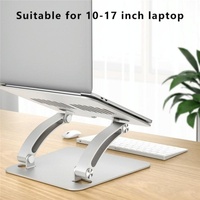 Adjustable Laptop Stand - Aluminum Alloy Desktop Riser - Grey thumbnail