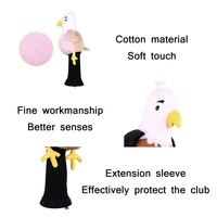 Adorable Plush Golf Club Cover for Animals - Pink thumbnail