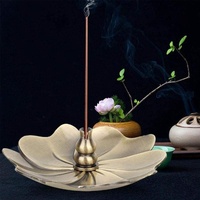 Vintage Alloy Incense Burner - Creative Sandalwood Furnace for Bedroom - Red Copper thumbnail