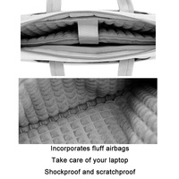 Thickened Airbag Laptop Messenger Bag - 14.1 Inches Black thumbnail