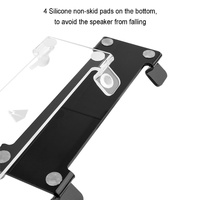 Anti-vibration Desktop Bracket for Bluetooth Speaker - Universal Acrylic Design - Transparent thumbnail